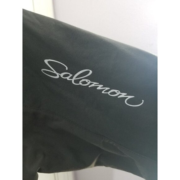 Salomon Women's Black Clima Wind Full Zip Jacket Medium Back Pouch Pocket - Picture 3 of 9